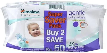 Himalaya Gentle Baby Wipes 72 swipes